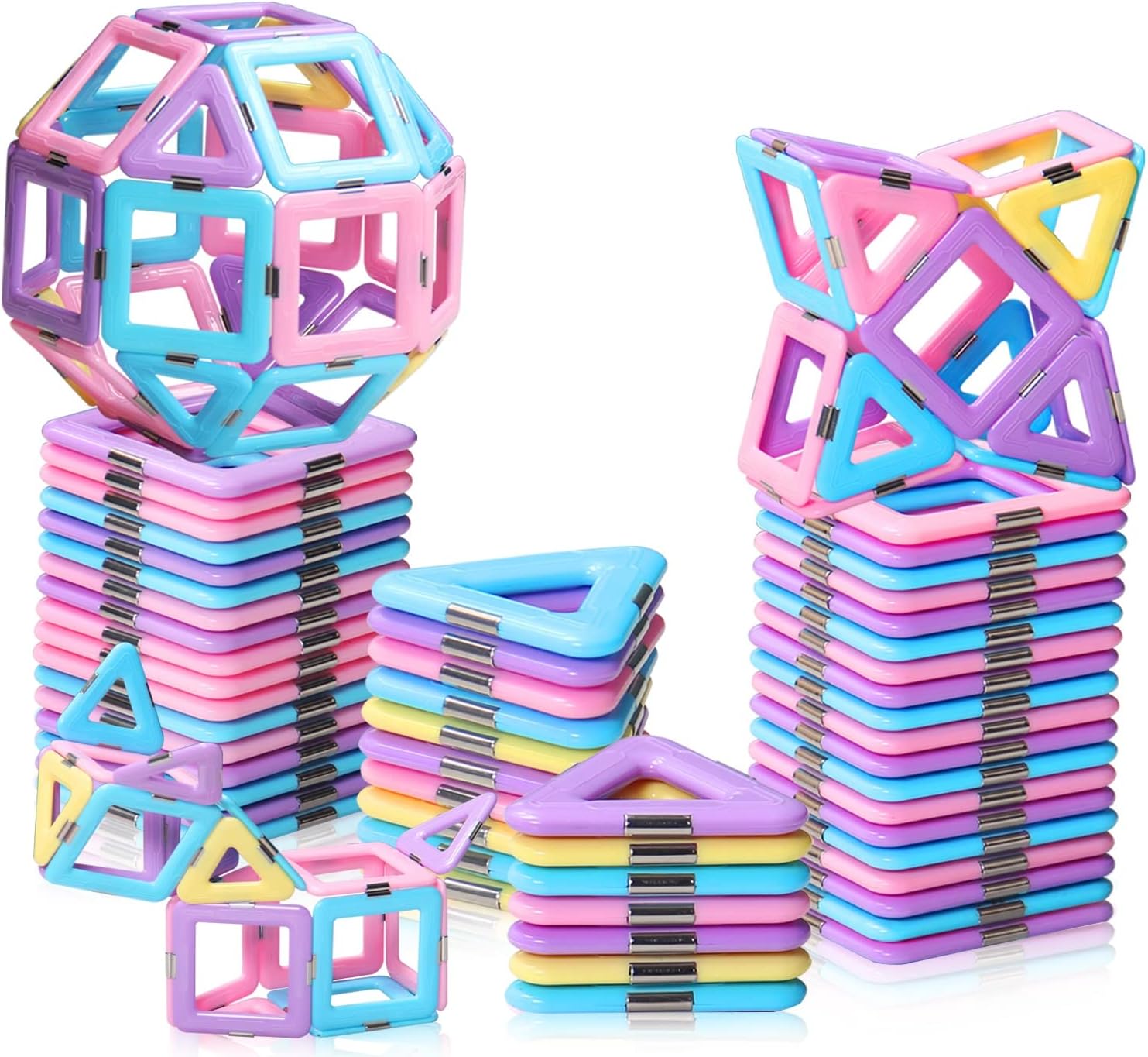 Colorful Magnetic Construction Blocks Toy Kit - Luxicro