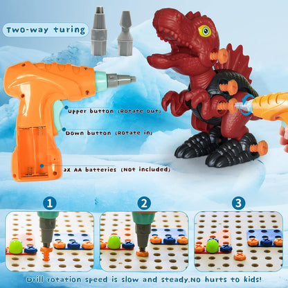 Colorful Kids Dino Construction Toy Set