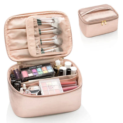 Compact Travel Cosmetics Organizer Box