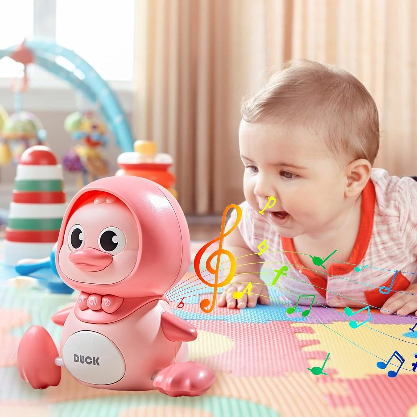 Cute Quacking Duck Figures Toy Set
