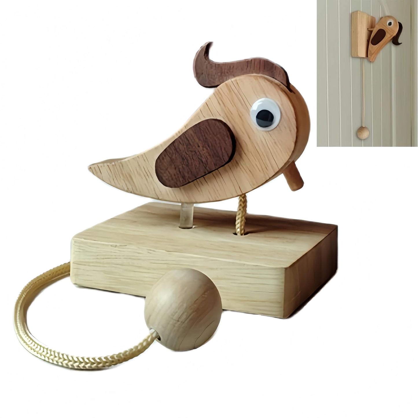 Classic Wood Bird Door Knocker - Luxicro