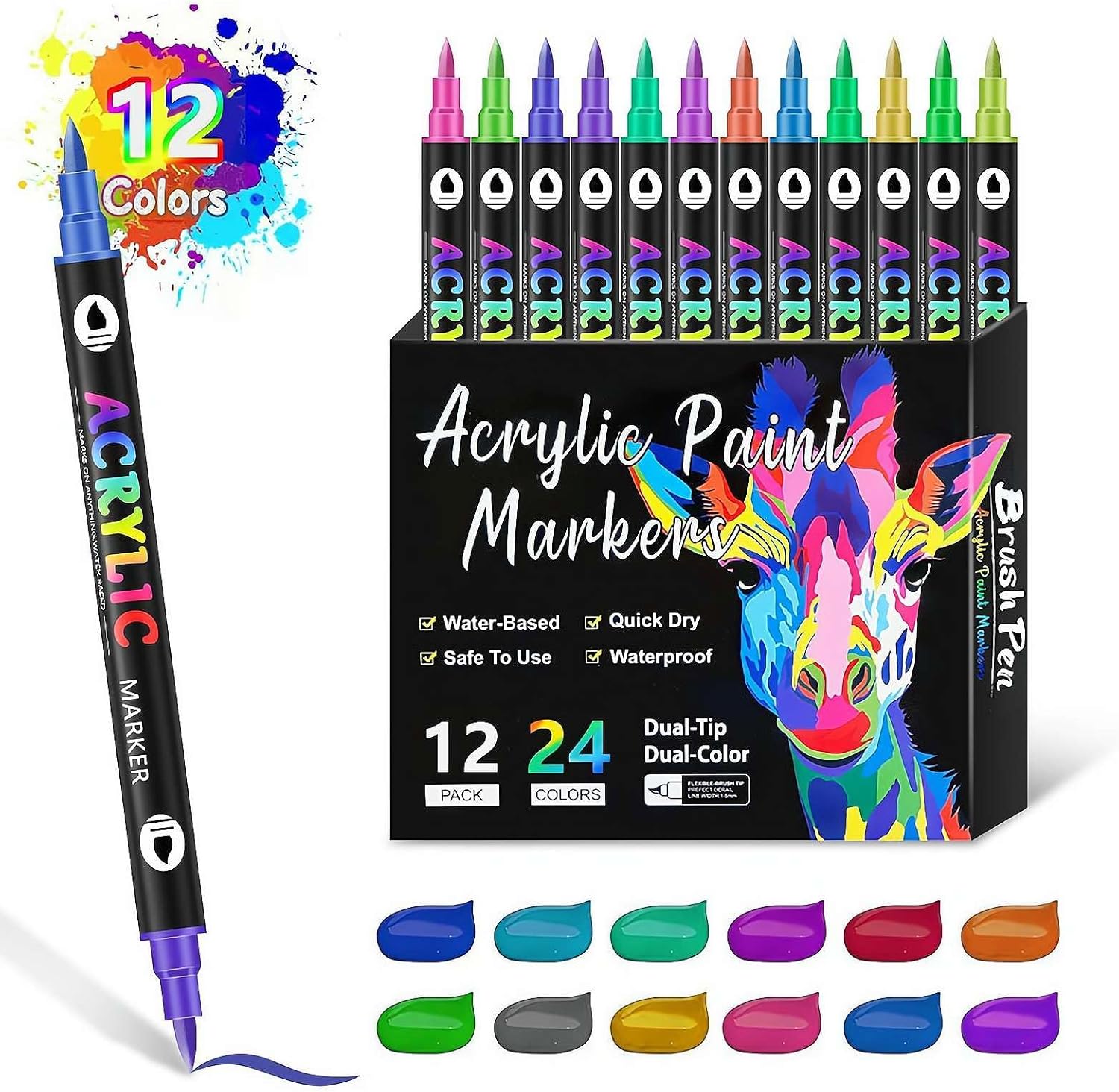 Colorful Fine Tip Paint Pens - Luxicro