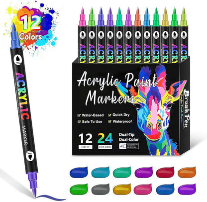 Colorful Fine Tip Paint Pens - Luxicro