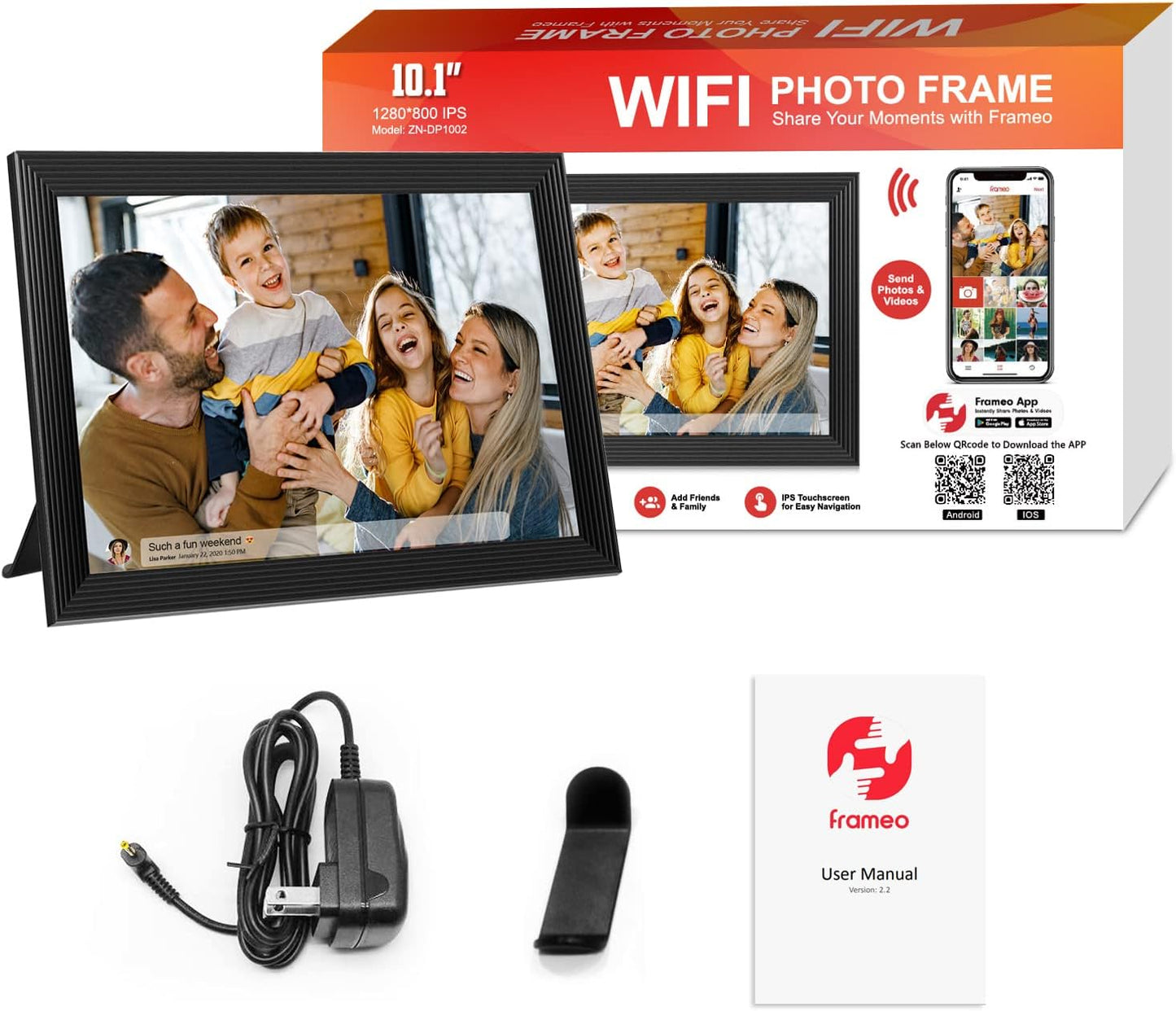 Clear Digital Picture Frame with Video and Motion Sensor