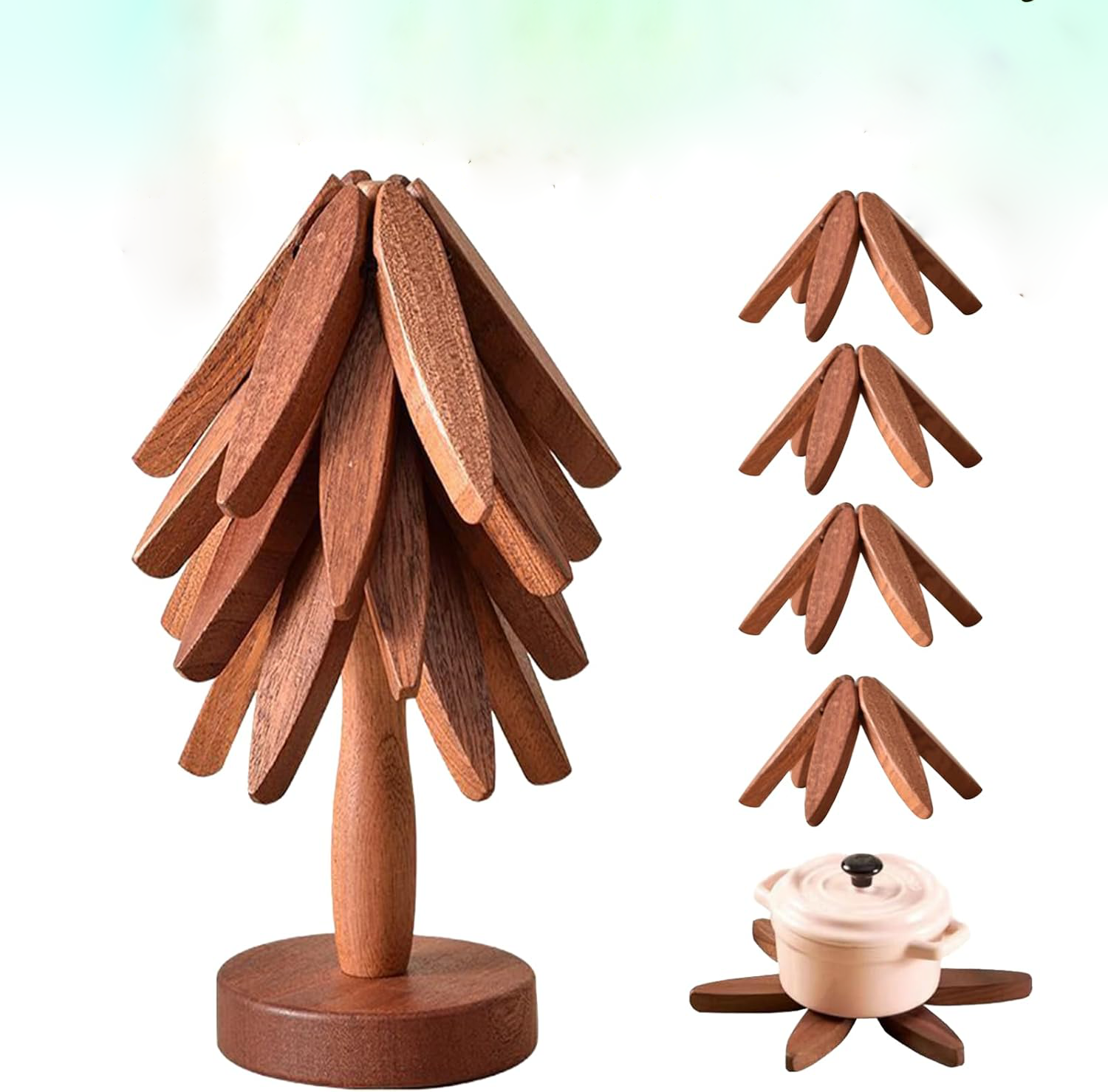 Heat Resistant Wooden Table Trivets - Luxicro