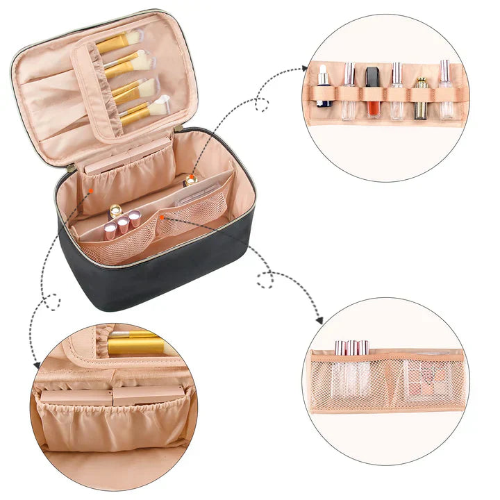 Compact Travel Cosmetics Organizer Box