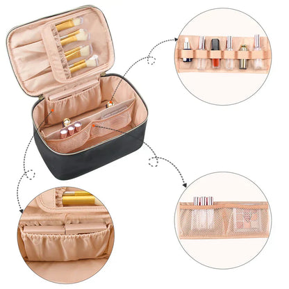 Compact Travel Cosmetics Organizer Box