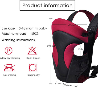 Soft Baby Carrier with Adjustable Padded Straps