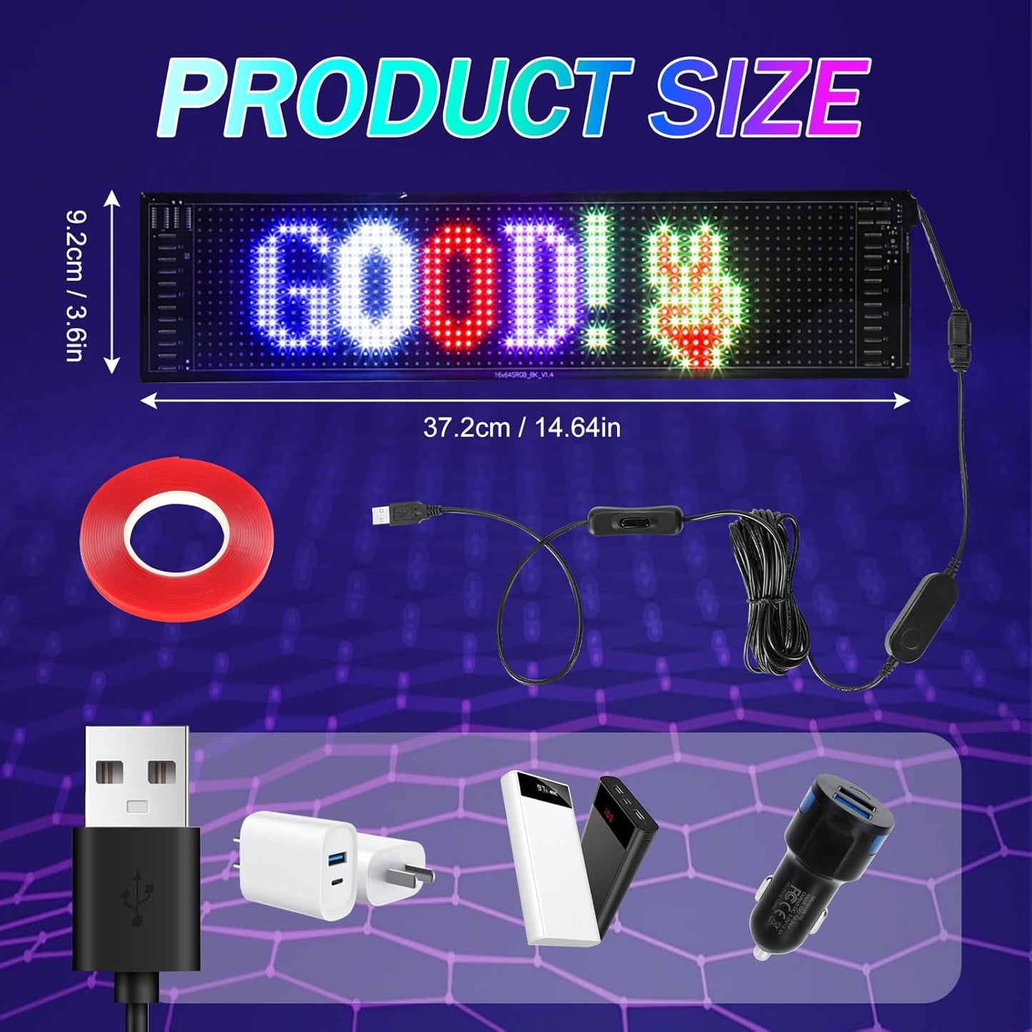Personalized Bright LED Auto Sign Display