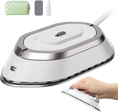 Compact Travel Iron with Non Stick Soleplate and Folding Handle