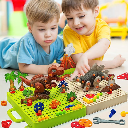 Colorful Kids Dino Construction Toy Set