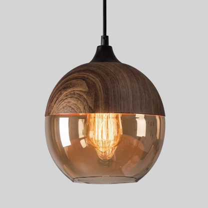 Rustic Wood Hanging Light NordLuna