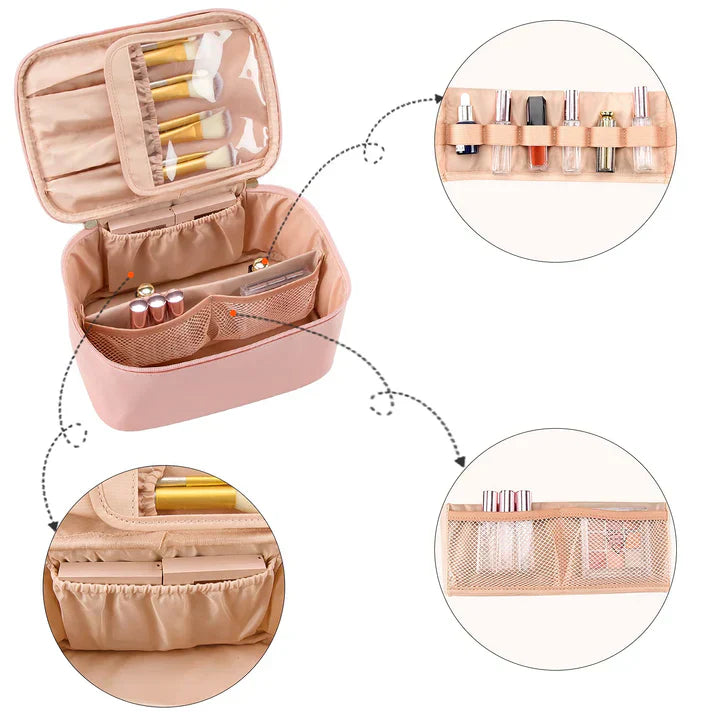 Compact Travel Cosmetics Organizer Box