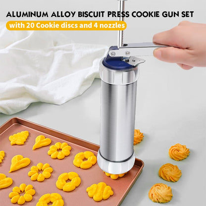 Ultimate Cookie Press Set with 20 Shapes and Tips