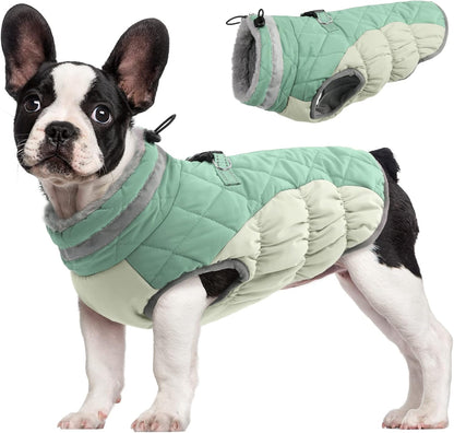 Comfortable Insulated Dog Jacket with Reflective Band