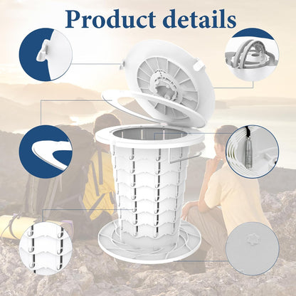 Compact Camping Toilet with Adjustable Legs
