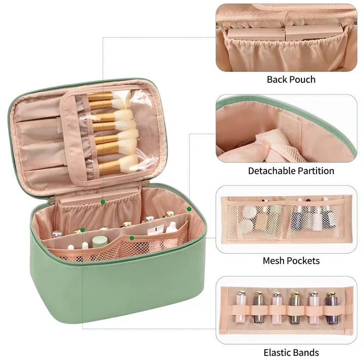 Compact Travel Cosmetics Organizer Box