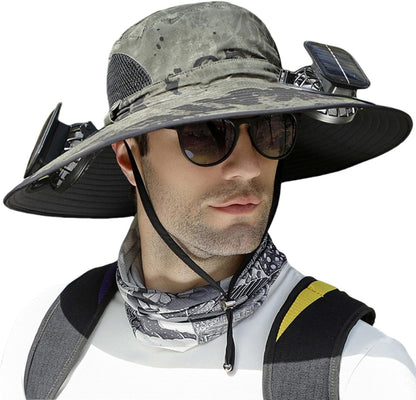 Breathable Outdoor Sun Hat with Cooling Fan