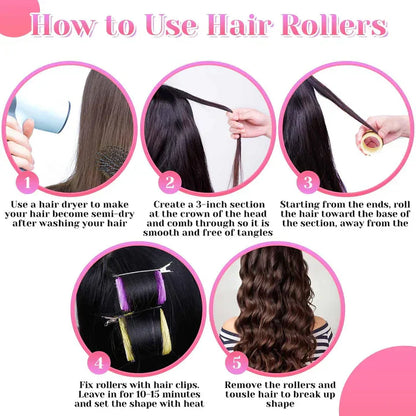 Simple Heatless Curler Set for Loose Waves