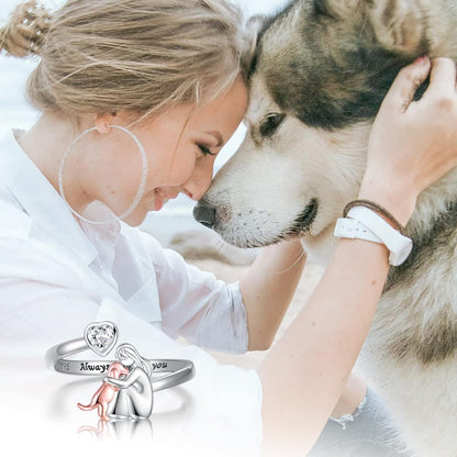 Customizable Pet Necklace with Glittering Cubic Zirconia