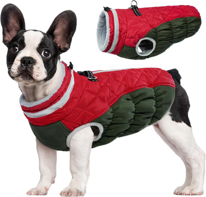 Comfortable Insulated Dog Jacket with Reflective Band