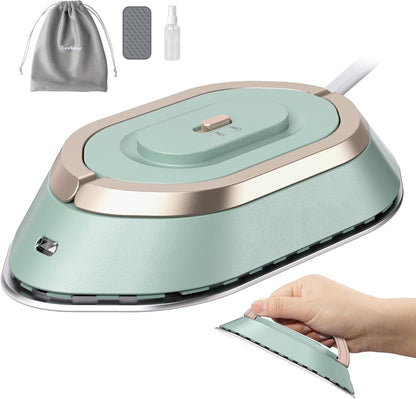 Compact Travel Iron with Non Stick Soleplate and Folding Handle