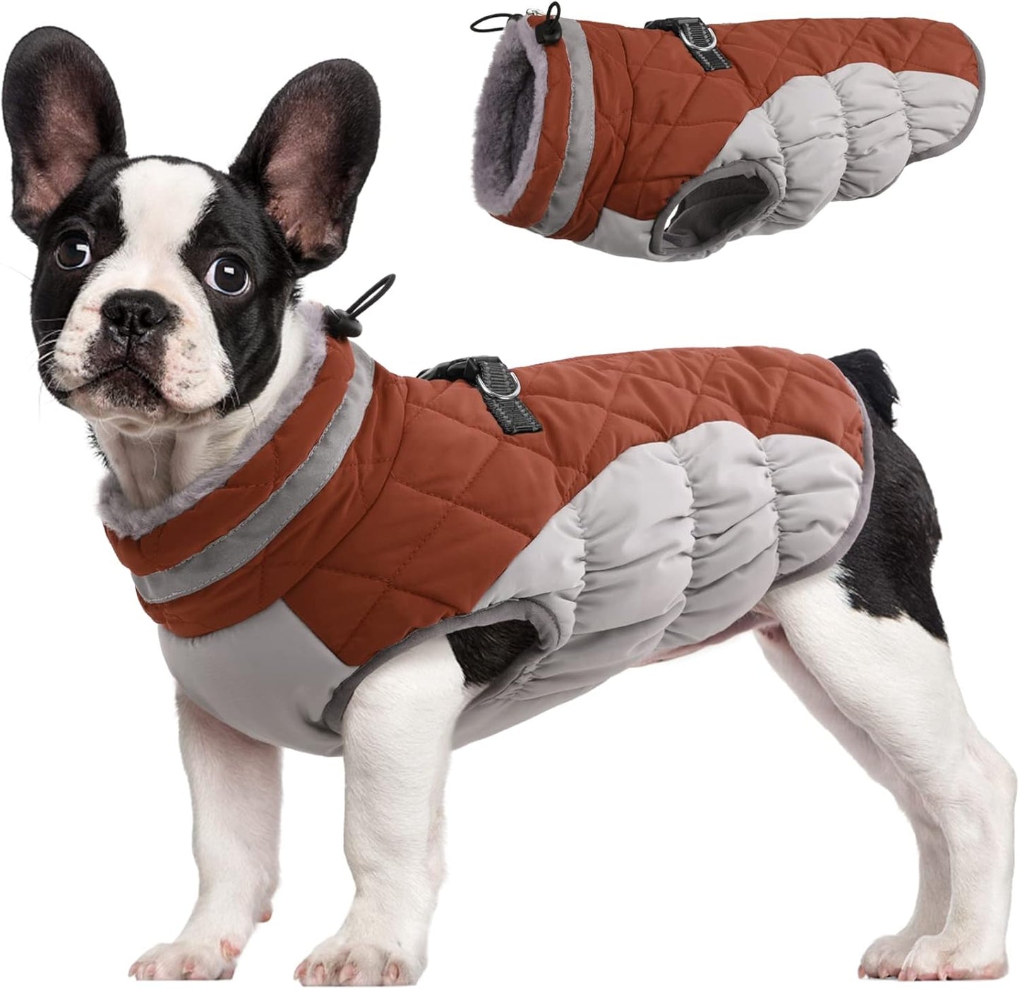 Comfortable Insulated Dog Jacket with Reflective Band