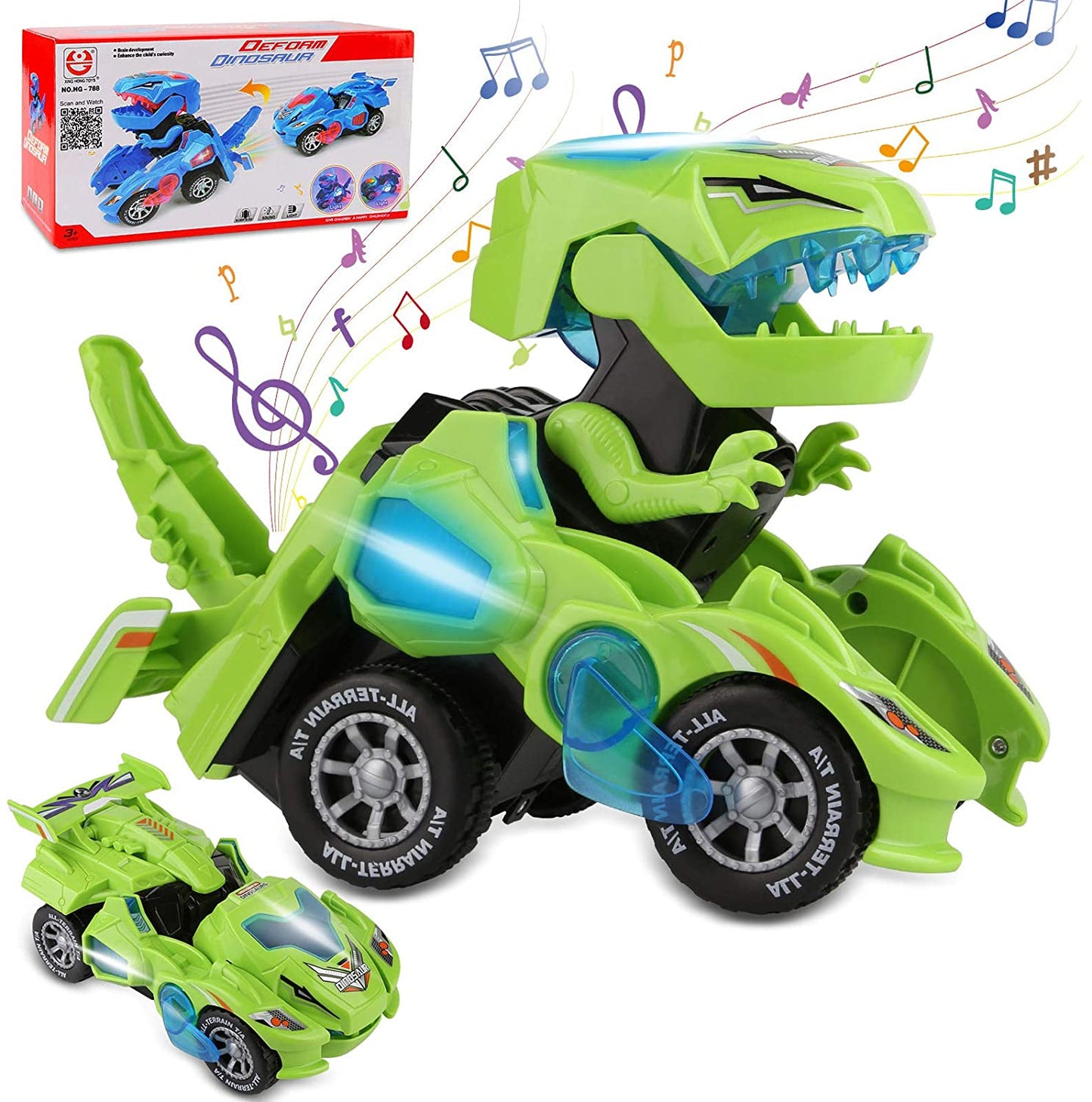 Cool Convertible Dino Vehicle Toy