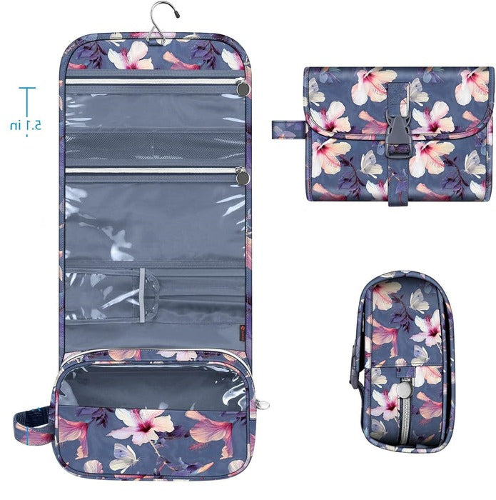 Portable Travel Makeup Bag With 4 Pockets Detachable Case