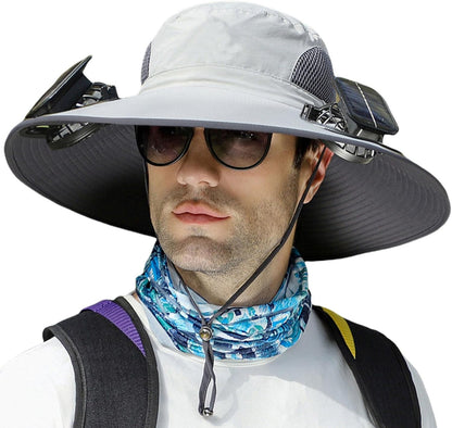 Breathable Outdoor Sun Hat with Cooling Fan