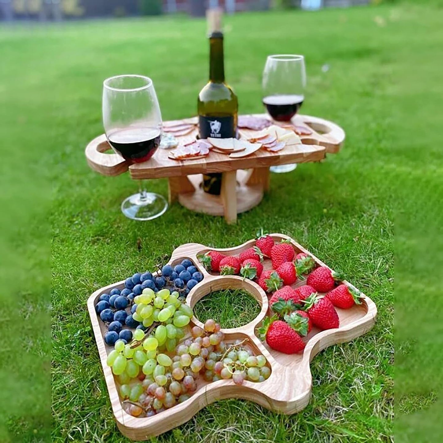 Compact 2-in-1 Wine and Fruit Stand