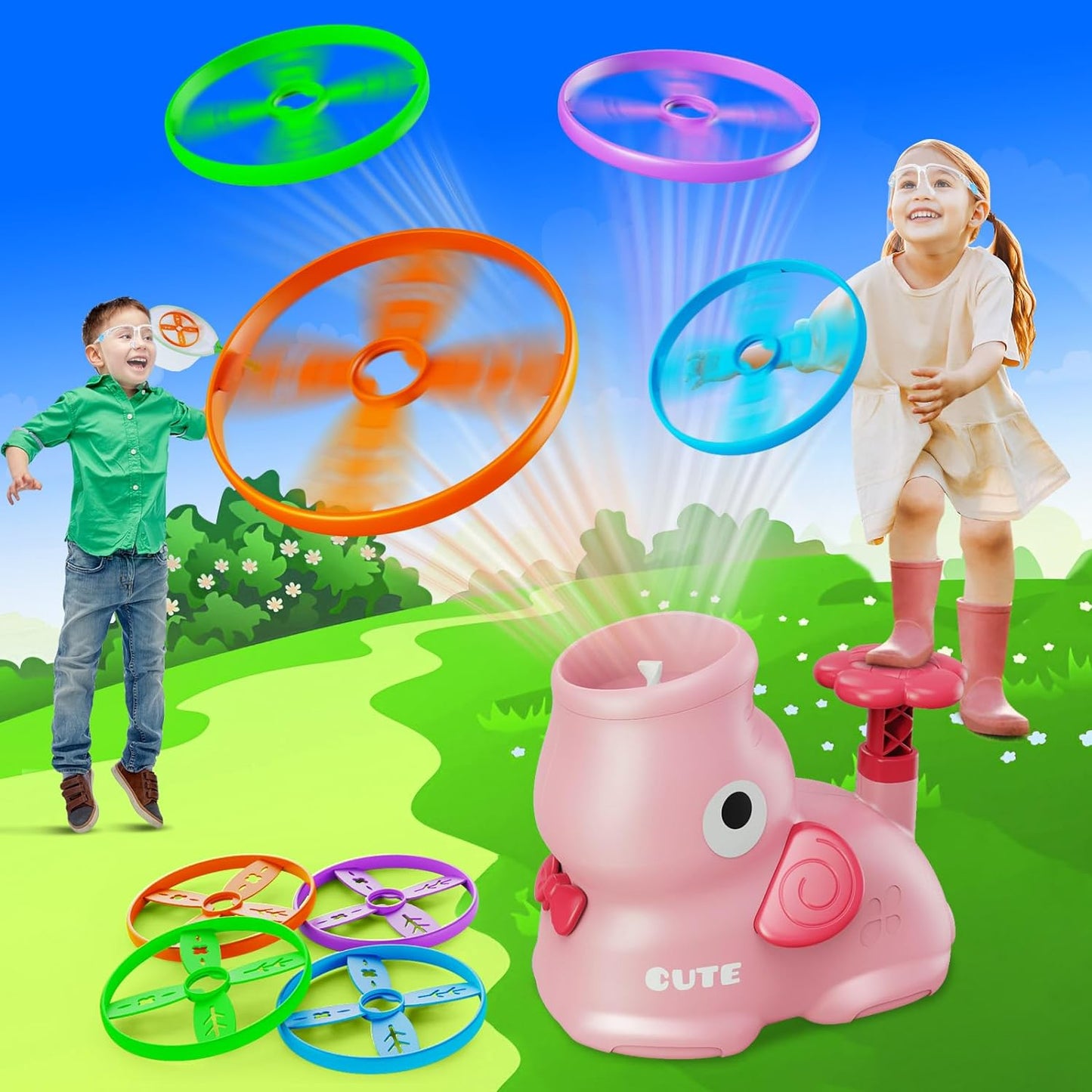 Fun Outdoor Frisbee Thrower Kit - Luxicro
