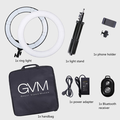 Portable Slim 18 LED Ring Light Kit with Stand