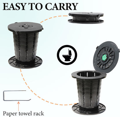 Compact Camping Toilet with Adjustable Legs