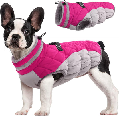 Comfortable Insulated Dog Jacket with Reflective Band