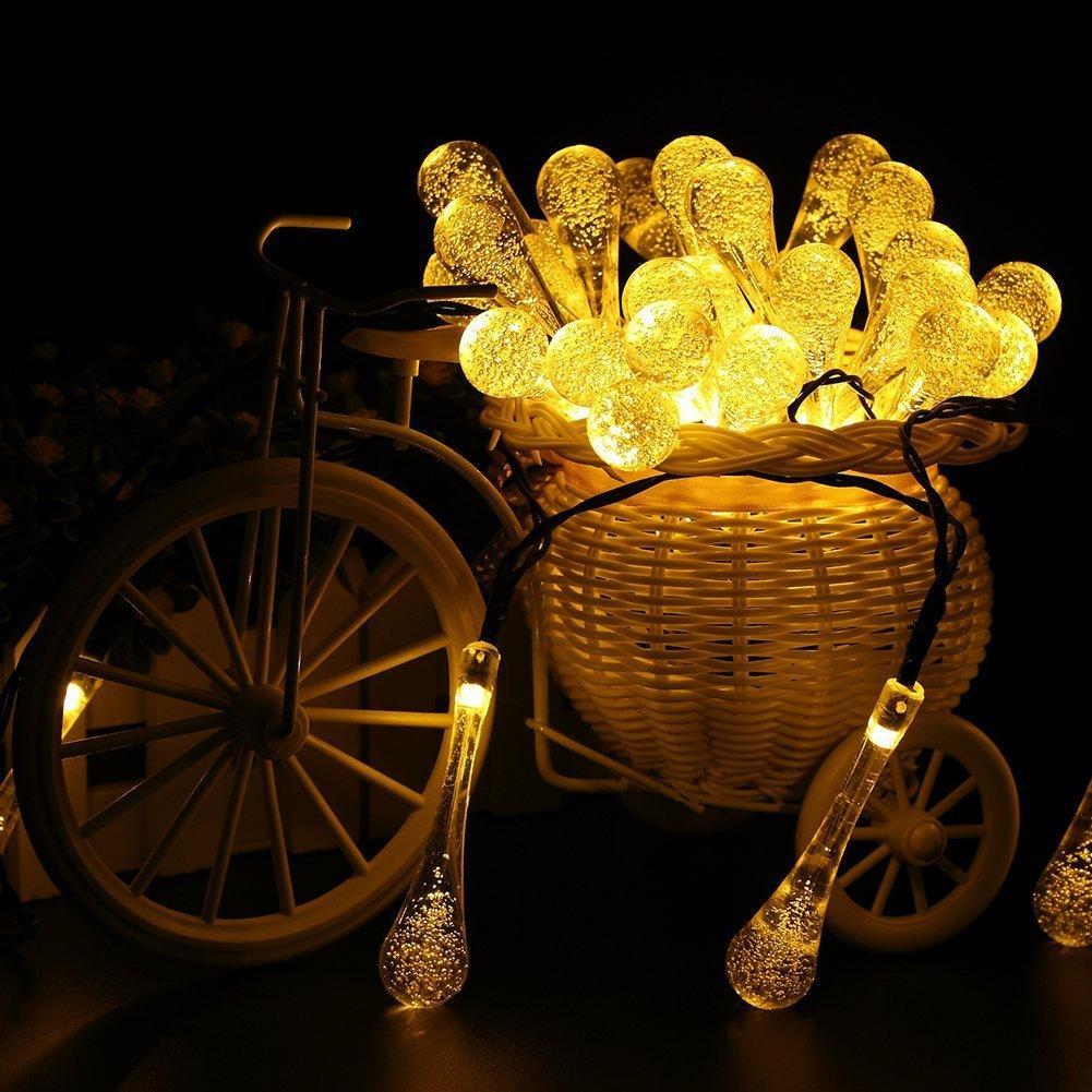Colorful Solar Powered Water Drop Lights - Luxicro