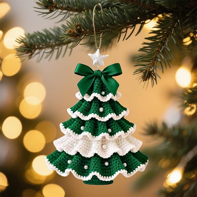 Easy Knit Christmas Tree Decoration Set