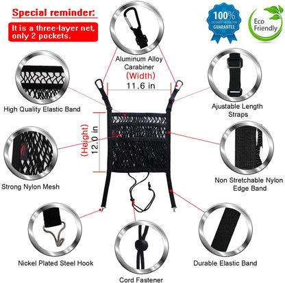 Durable Auto Trunk Storage Net Organizer