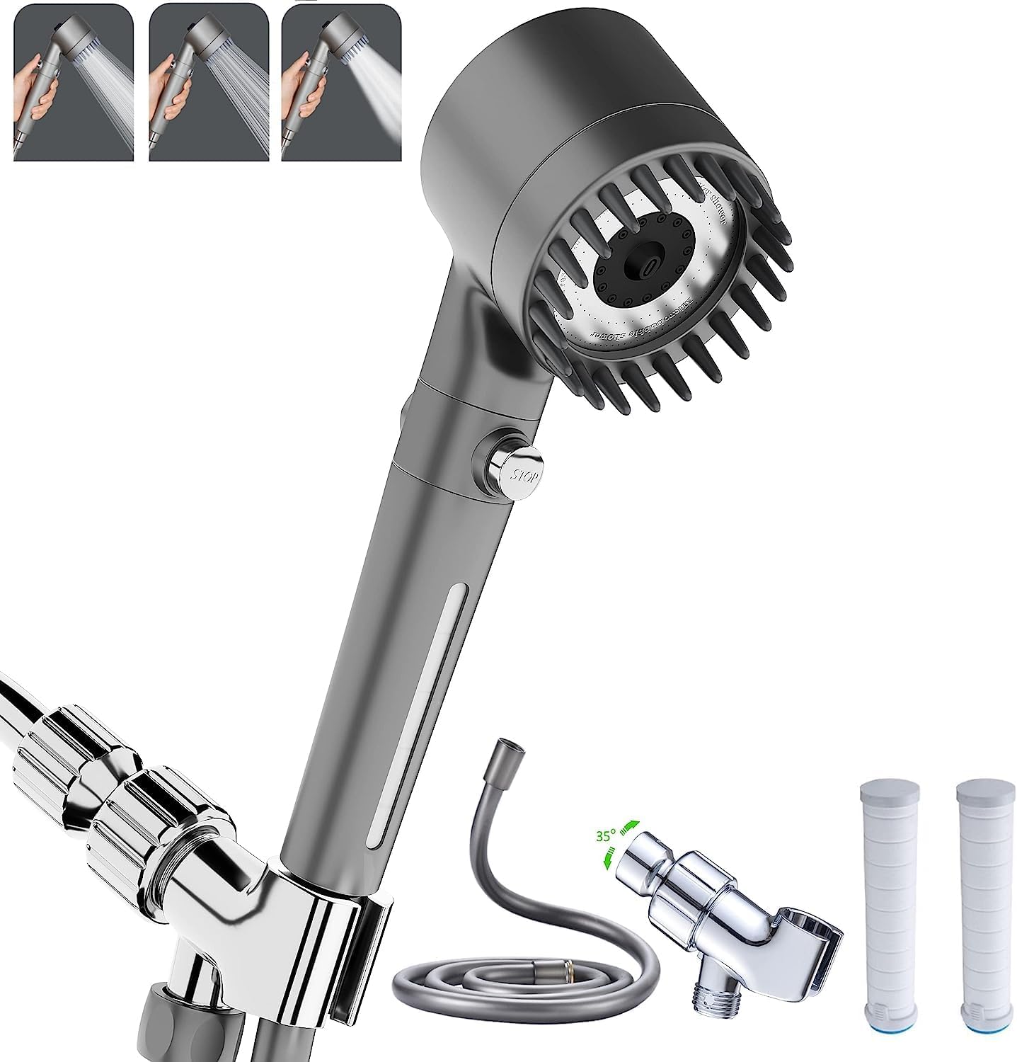Premium Shower Head with Removable Hand Shower - Luxicro