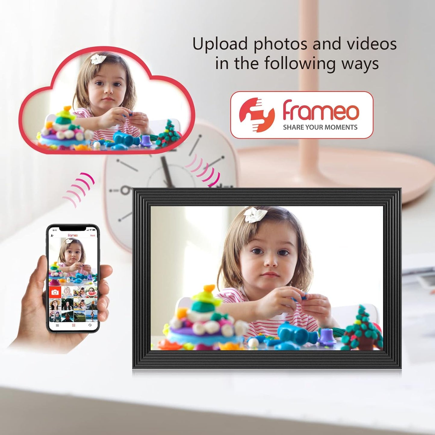 Clear Digital Picture Frame with Video and Motion Sensor