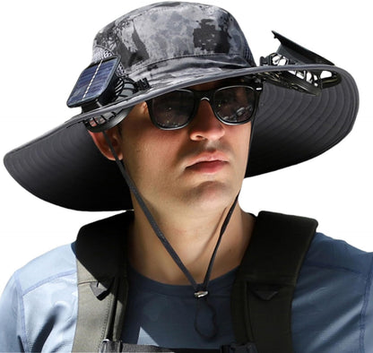 Breathable Outdoor Sun Hat with Cooling Fan