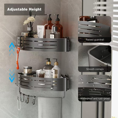 Compact Bathroom Corner Shelf Organizer
