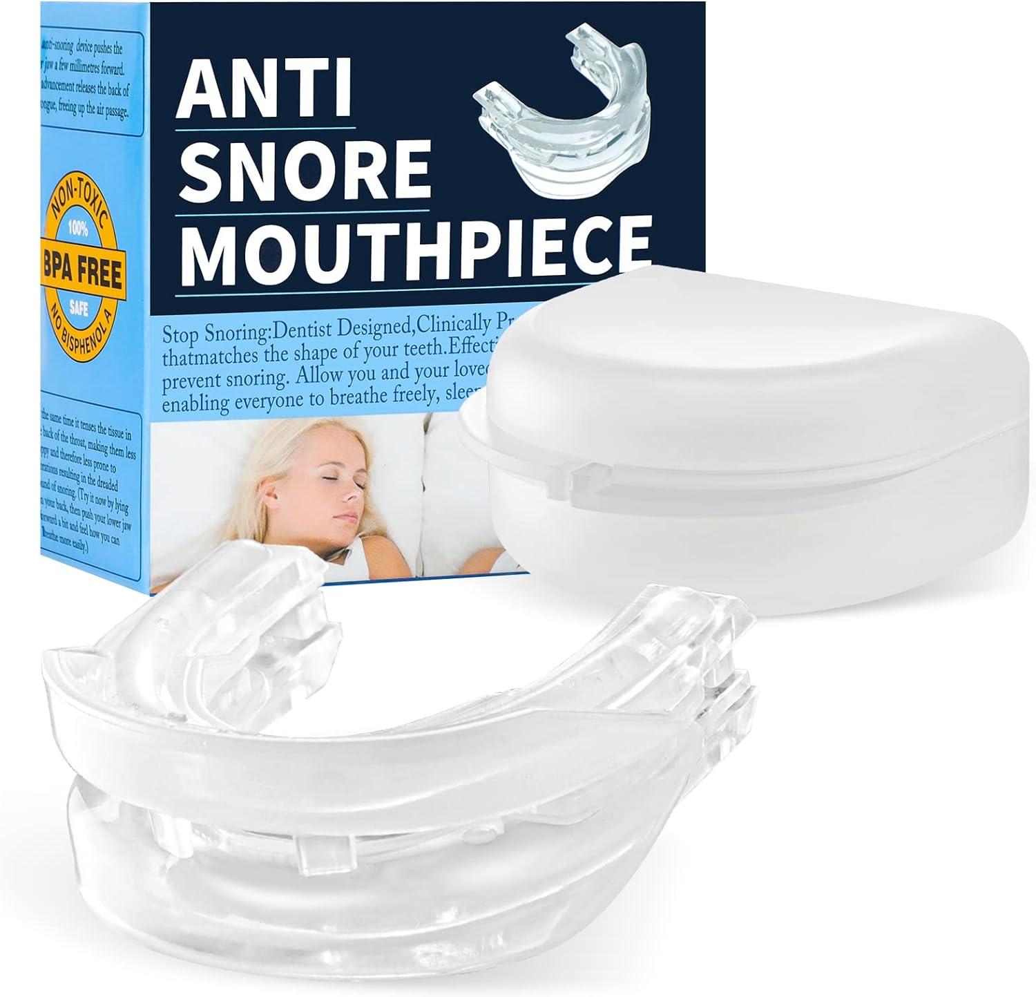 Snore Stopping Sleep Aid Mouth Guard Device - Luxicro