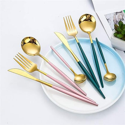 Elegant 24-Piece Silverware Cutlery Set