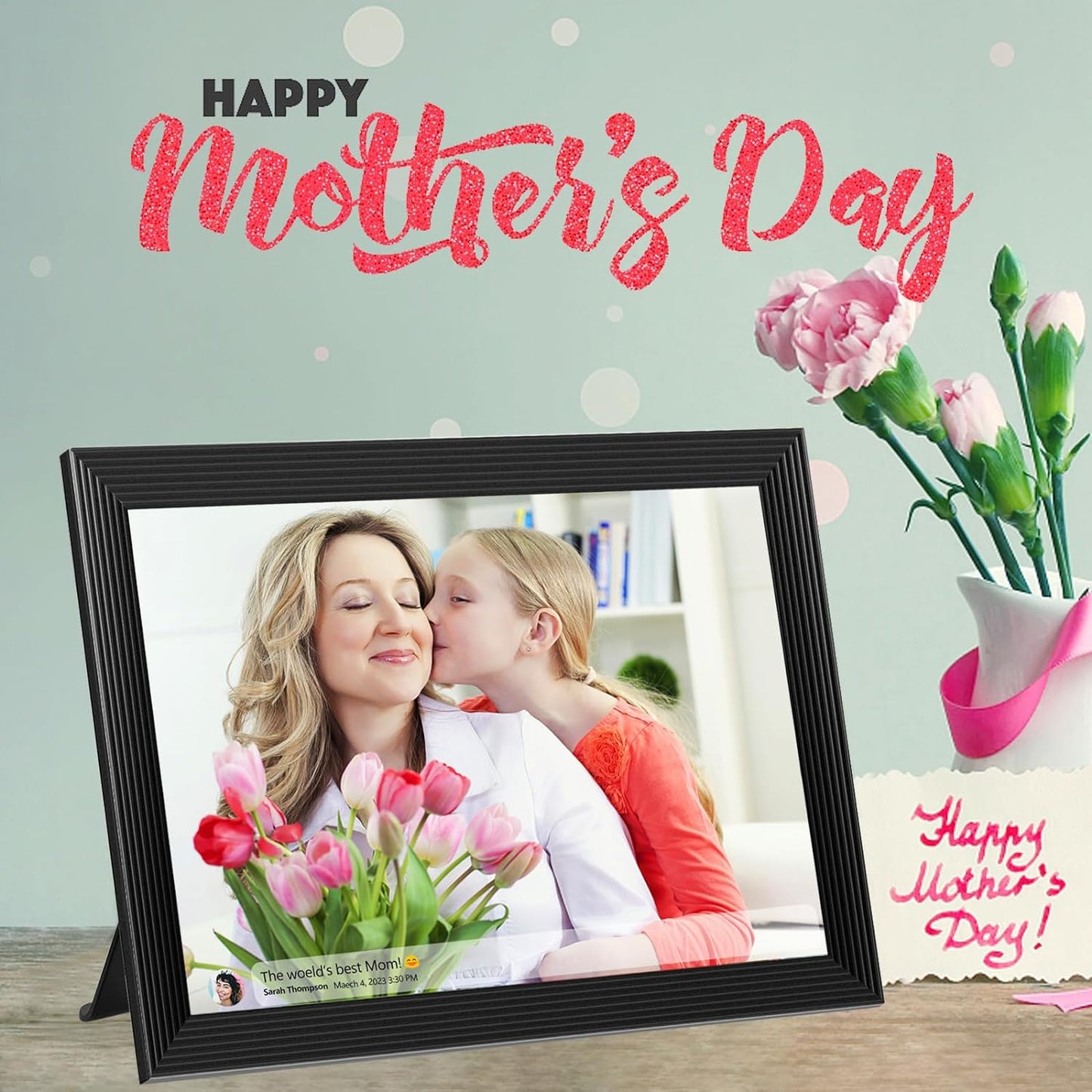Clear Digital Picture Frame with Video and Motion Sensor