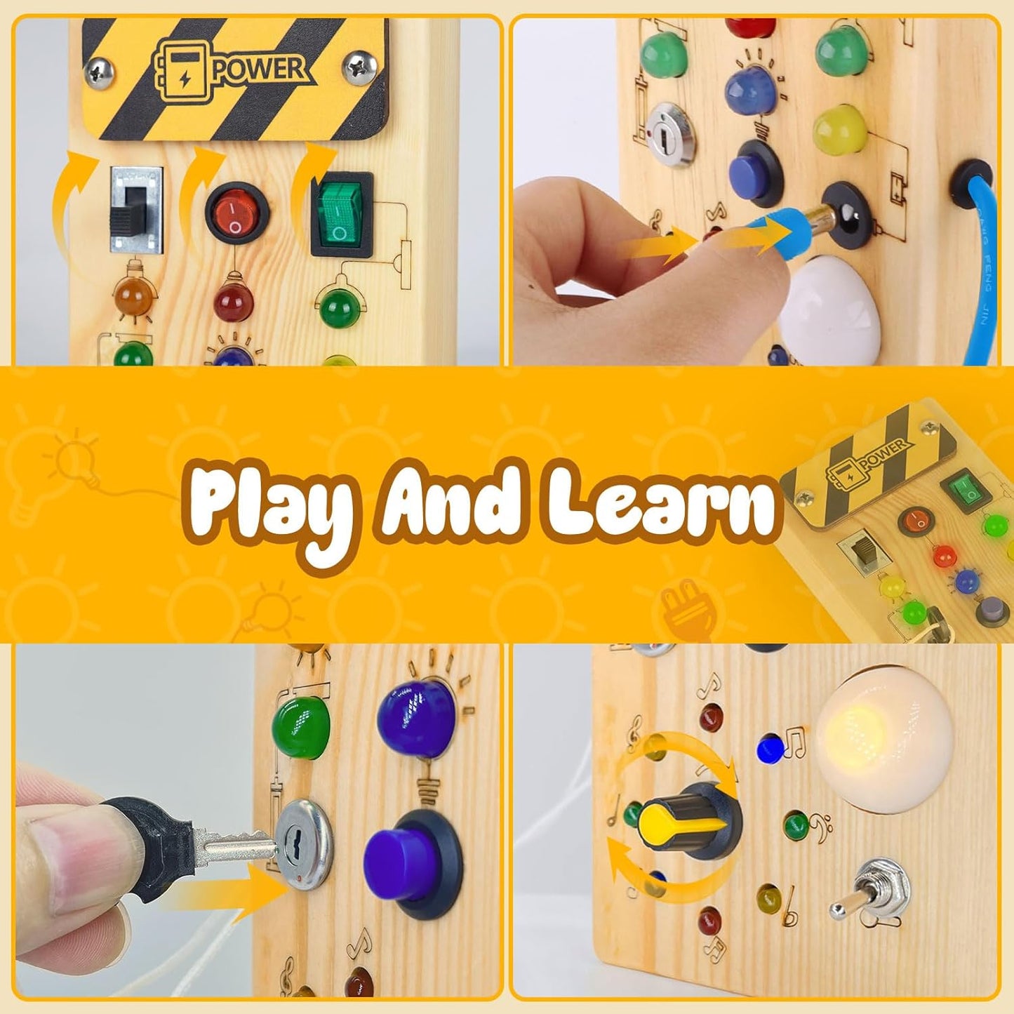 Learning Interactive Wood Toy Board