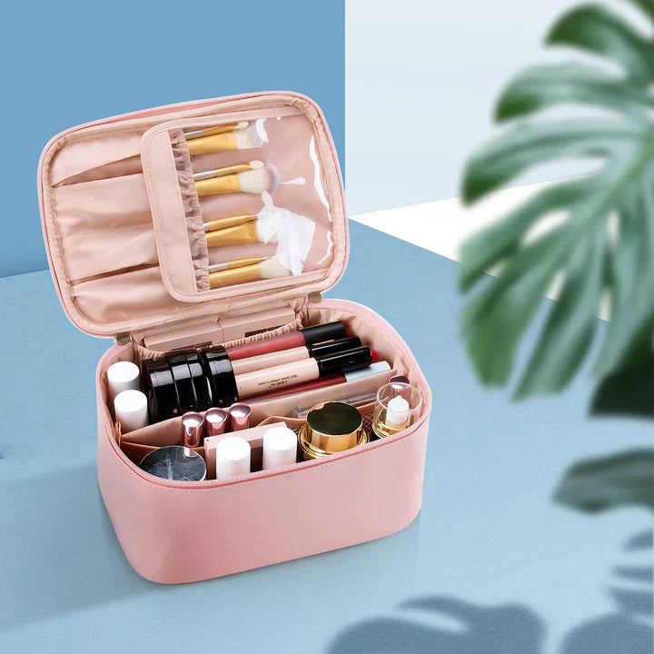 Compact Travel Cosmetics Organizer Box