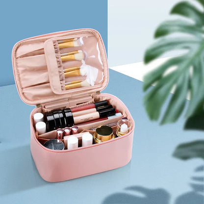 Compact Travel Cosmetics Organizer Box