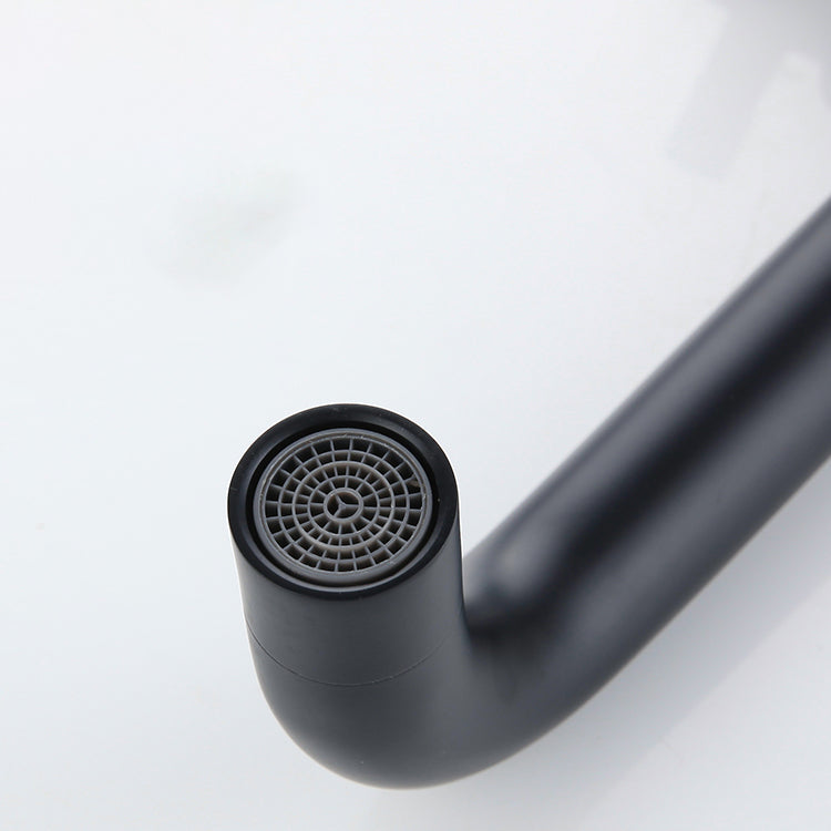 Contemporary Mount Bathroom Faucet Lever Handle