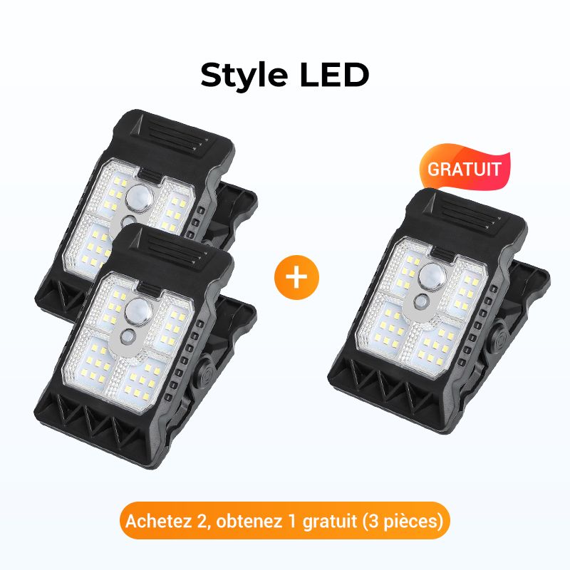 Bright Solar Powered Clamp Light - Luxicro
